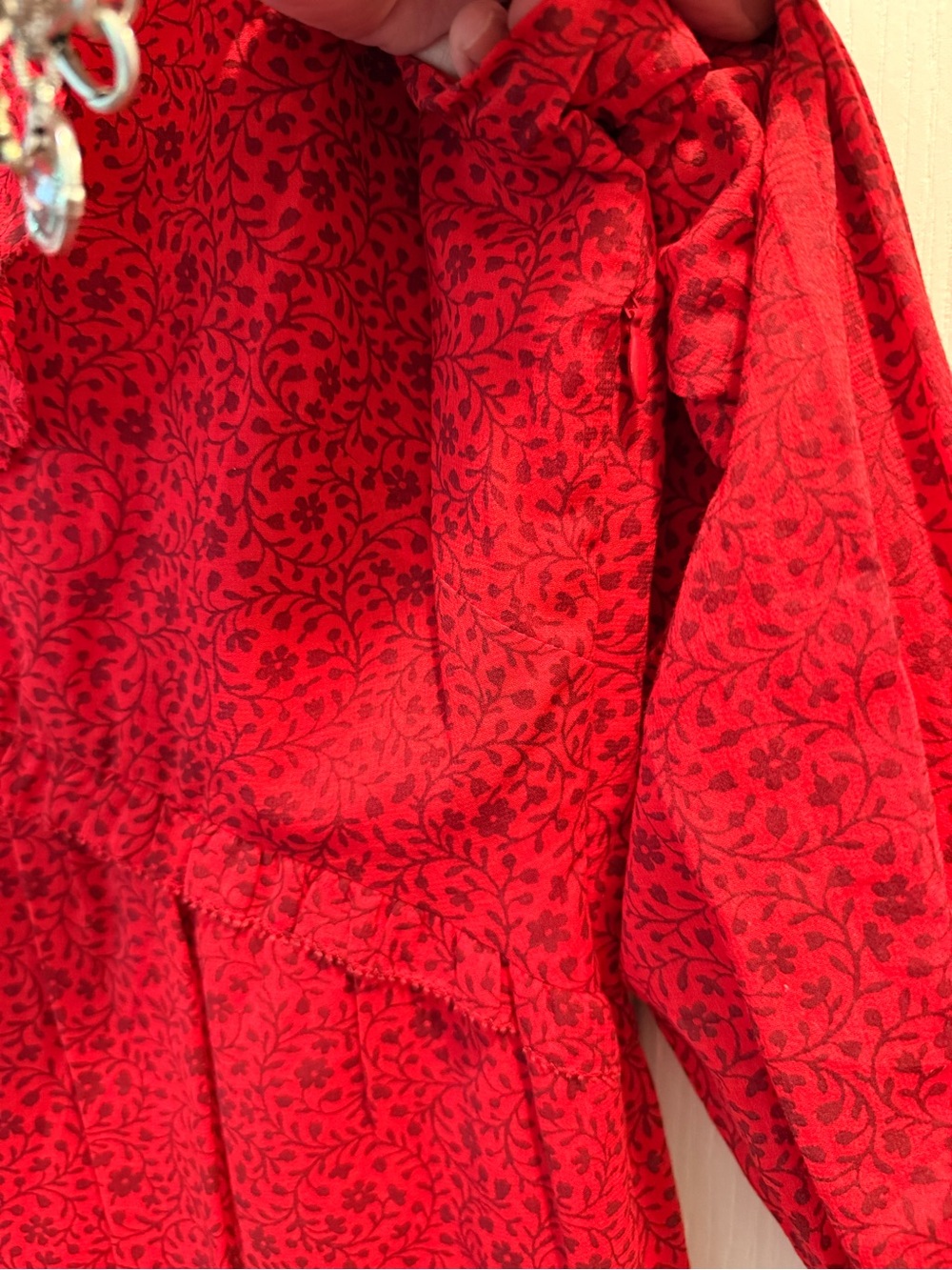 JOIE ADANSON MINI COTTON DRESS IN TRUE RED PLUM PERFECT Sz 4 NWT - Picture 8 of 10